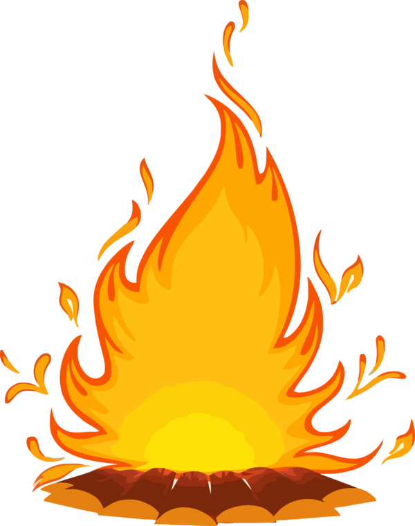 Lohri Flame Fire Orange For Happy Drawing PNG Image