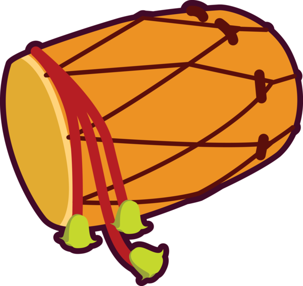 Lohri Drum Hand Indian Musical Instruments For Happy Lights PNG Image