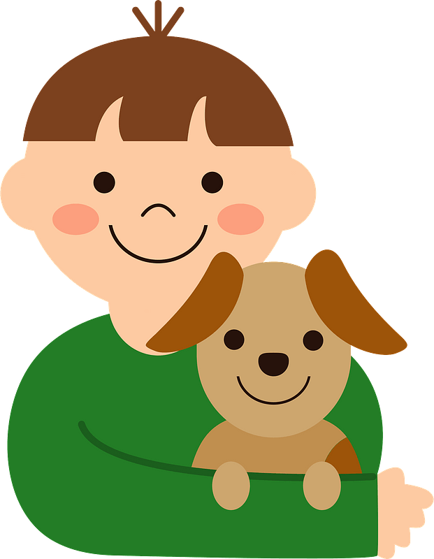 And Boy Love Dog PNG Image High Quality PNG Image