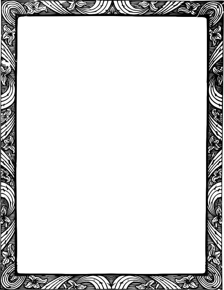 White Flower Frame Classic HQ Image Free PNG PNG Image