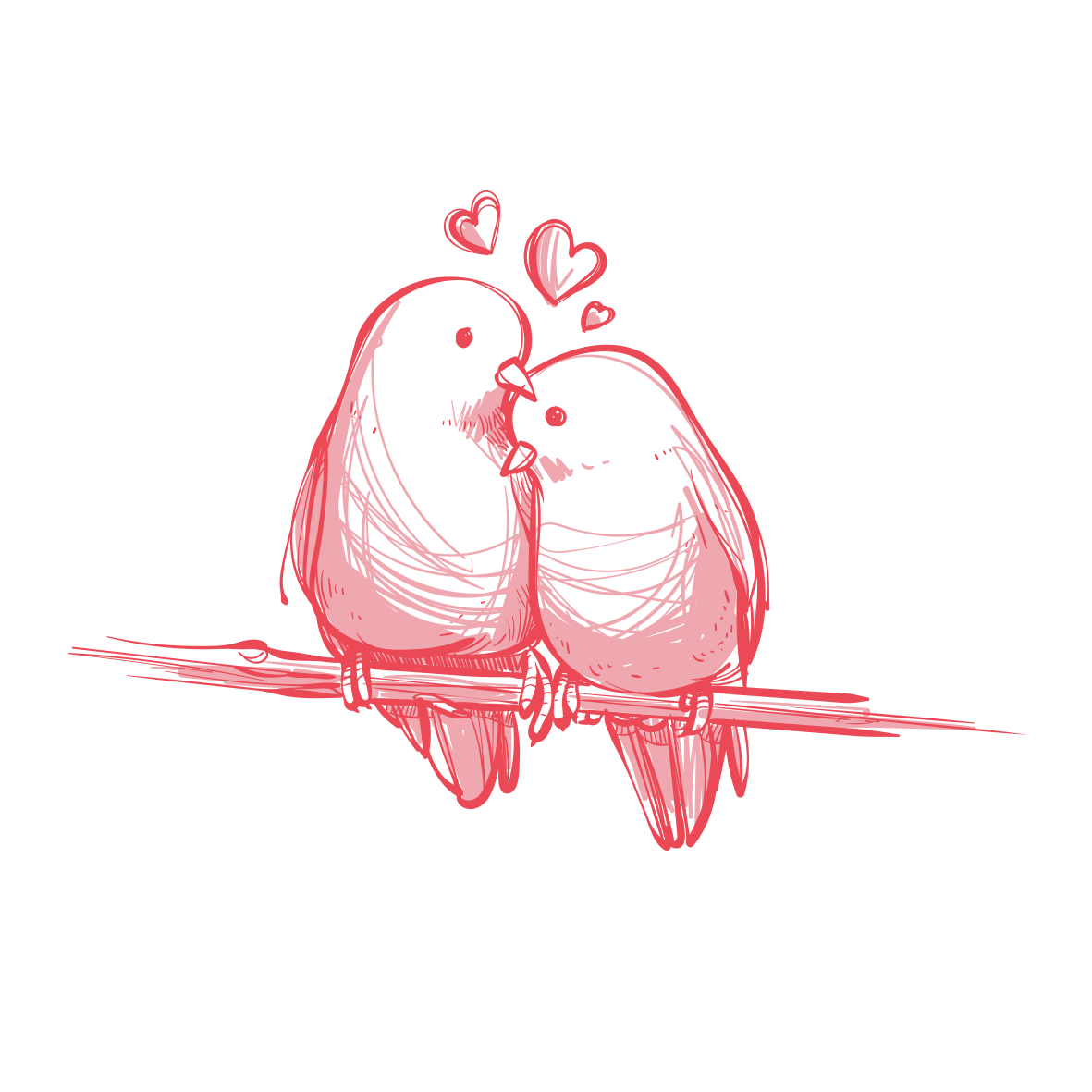 Pink Love Valentine'S Downloads Wedding Youtube Birds PNG Image