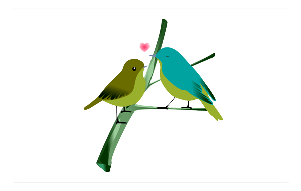 Love Birds Transparent PNG Image