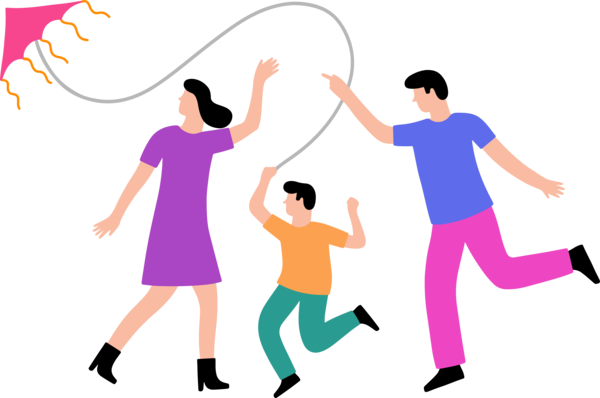 Makar Sankranti Fun Playing Sports With Kids For Kite Flying Eve Party 2020 PNG Image