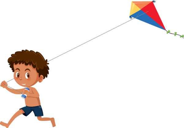 Makar Sankranti Cartoon Child Line For Happy Countdown PNG Image