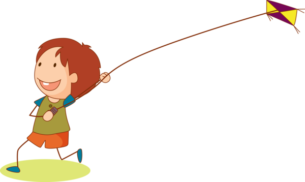 Makar Sankranti Cartoon Line Child For Happy Celebration 2020 PNG Image