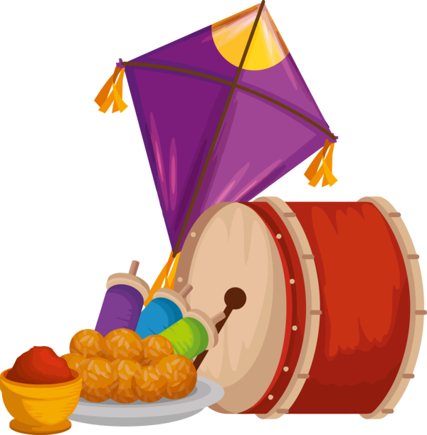 Makar Sankranti Cone Play Toy For Feast Wishes PNG Image