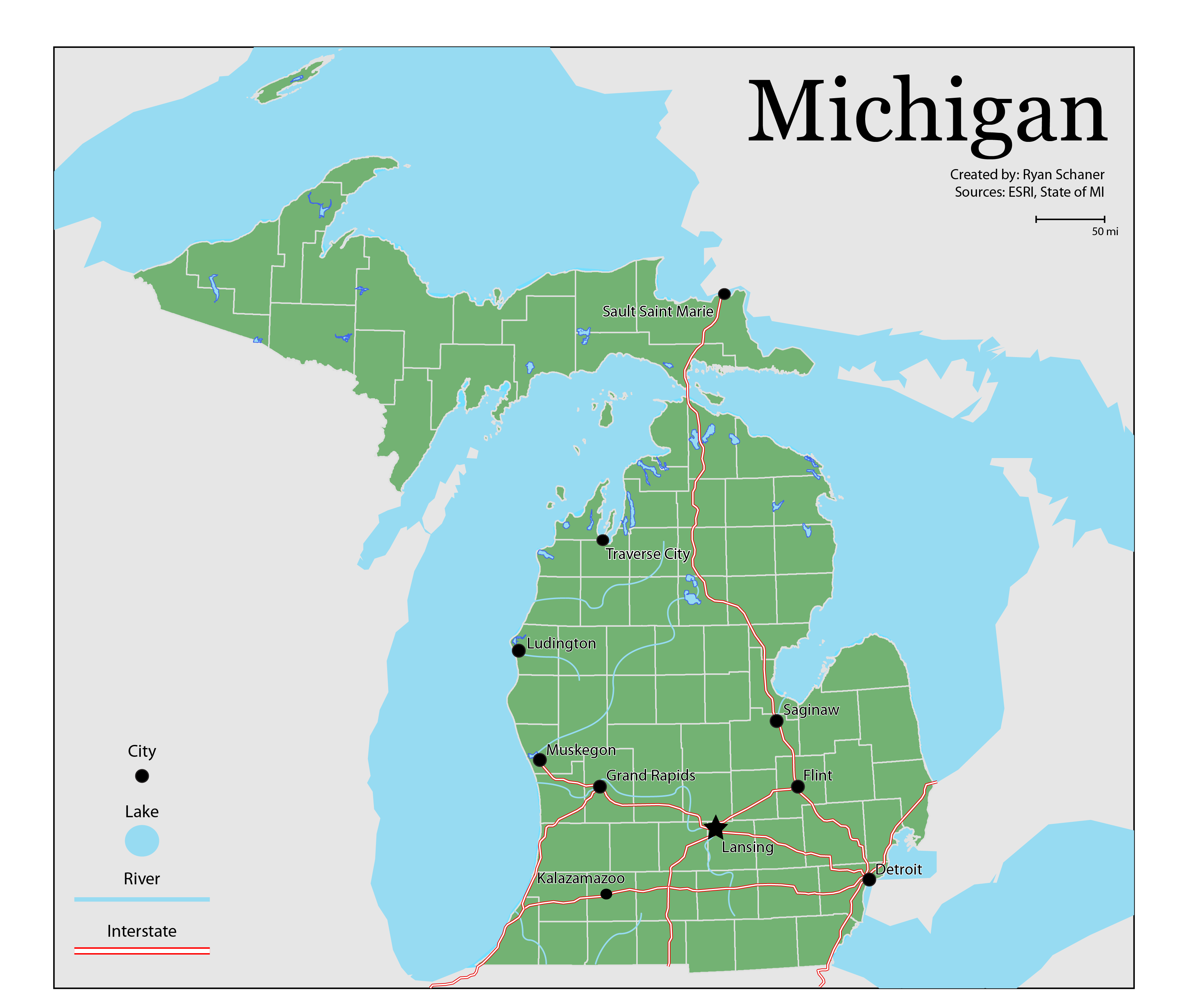 Map Michigan Us Election Ecoregion 2016 Presidential PNG Image