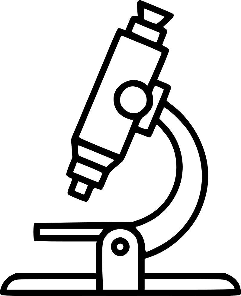 Microscope Silhouette Free Clipart HD PNG Image
