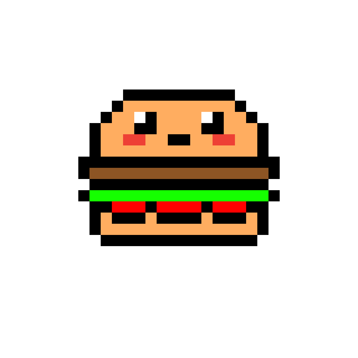 Hamburger Fries French Line Minecraft Rectangle PNG Image