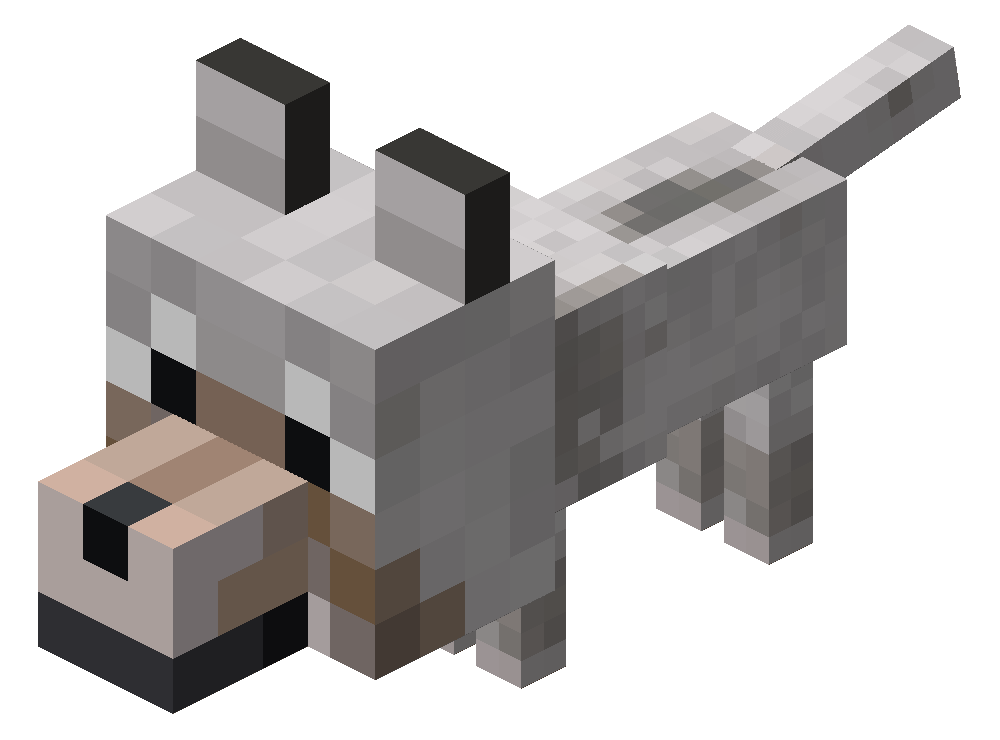 Angle Pocket Edition Baby Wolves Minecraft PNG Image