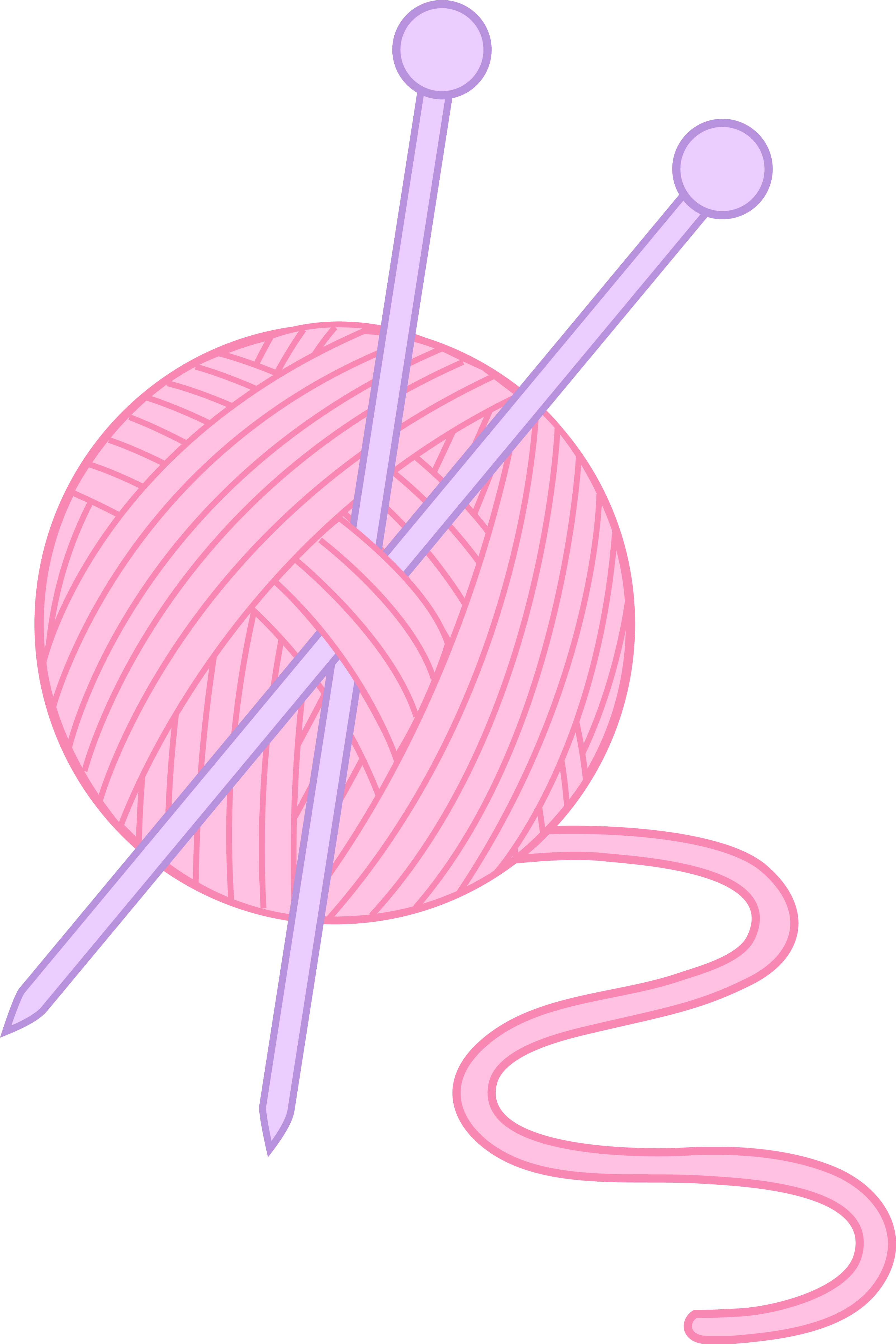 Pink Line Needle Knitting Yarn HD Image Free PNG PNG Image