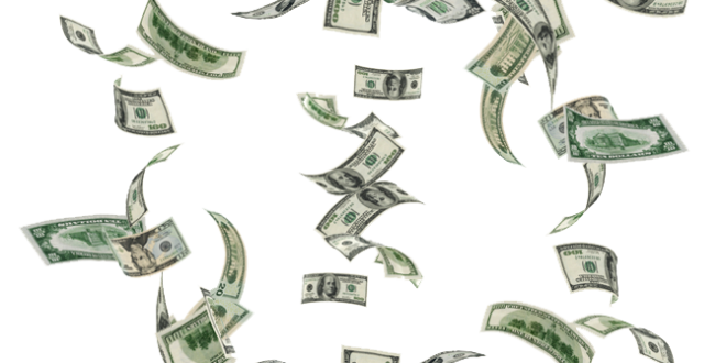 Money Falling Notes Free Clipart HD PNG Image