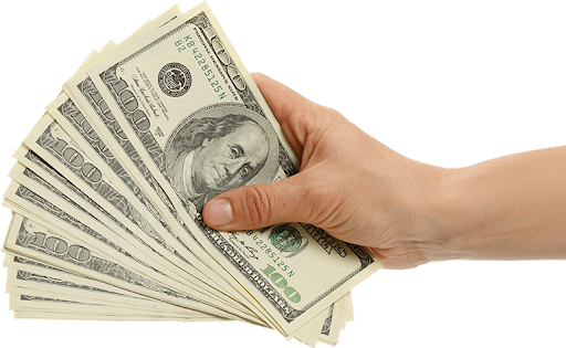 Dollars Holding Female Hand Download HQ PNG Image