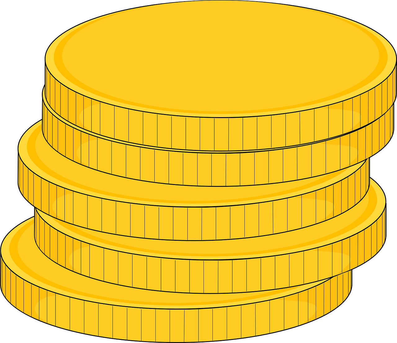 Golden Coins Stack Free PNG HQ PNG Image