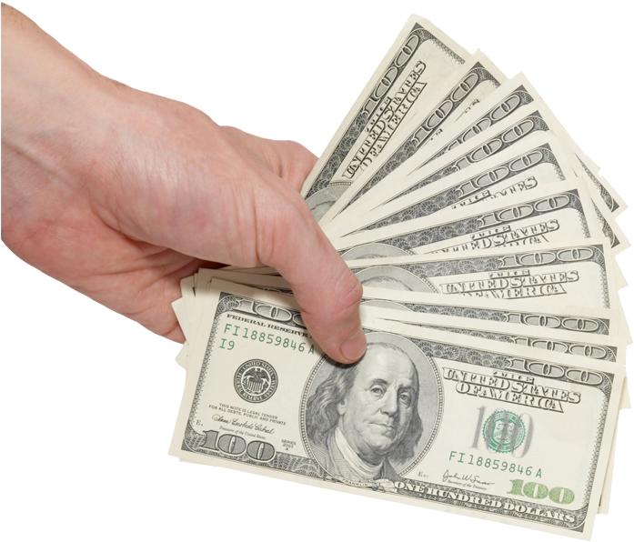 Dollars Holding Hand Free Download PNG HD PNG Image
