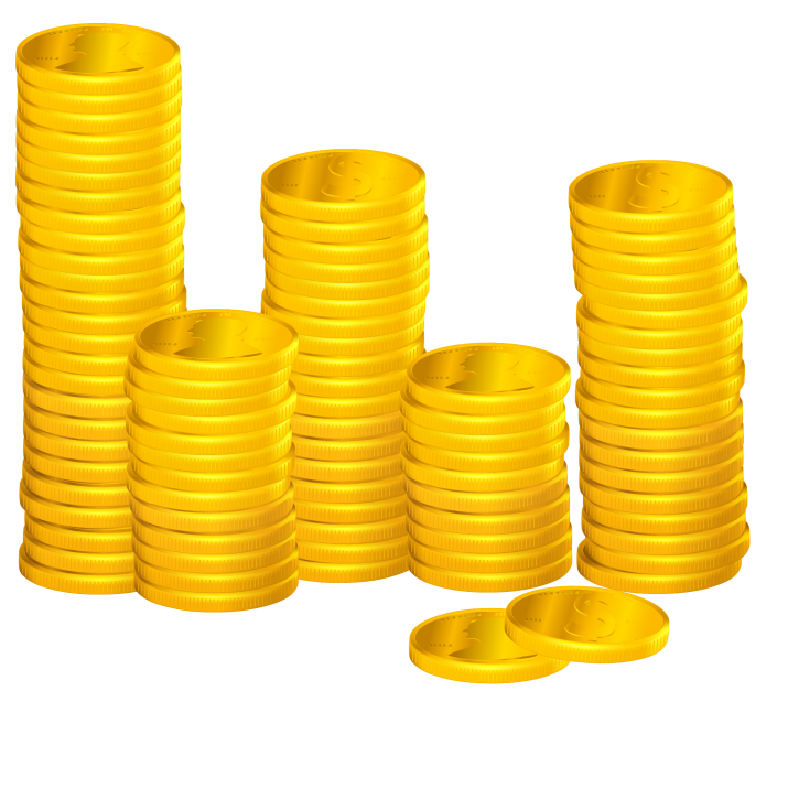 Golden Coins Stack Currency HD Image Free PNG Image