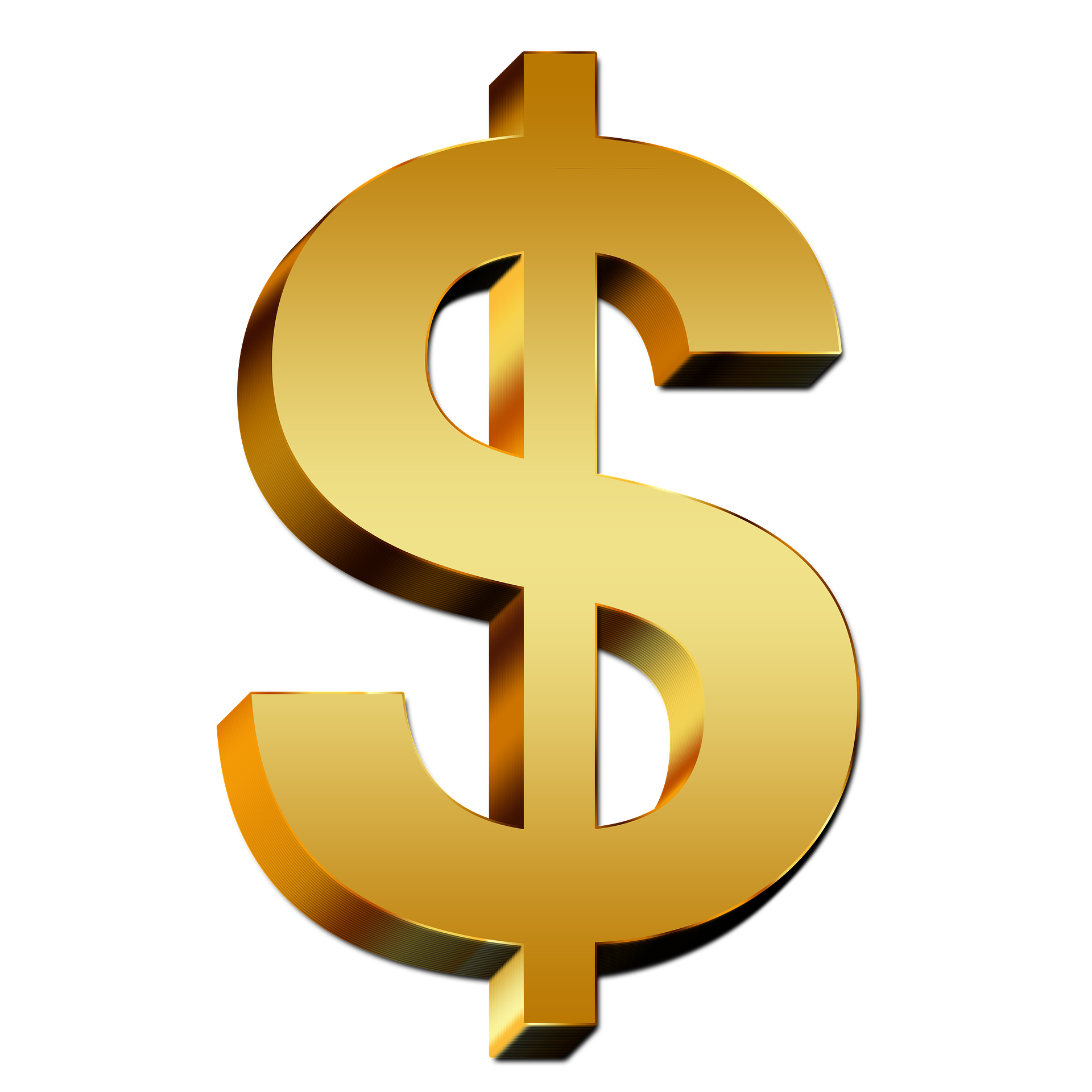 Gold Dollar Transparent Image PNG Image