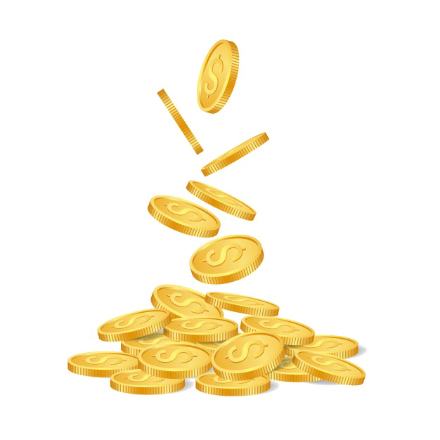 Falling Coins Free PNG HQ PNG Image
