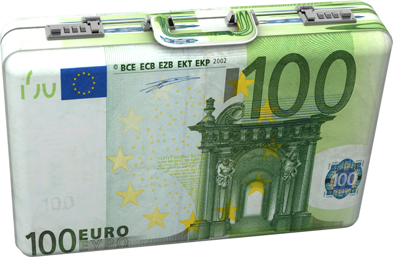 Box Banknotes Bill Note Currency 100 Euro PNG Image