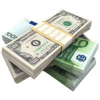 And Picture Money Dollars Bundles Of Euro