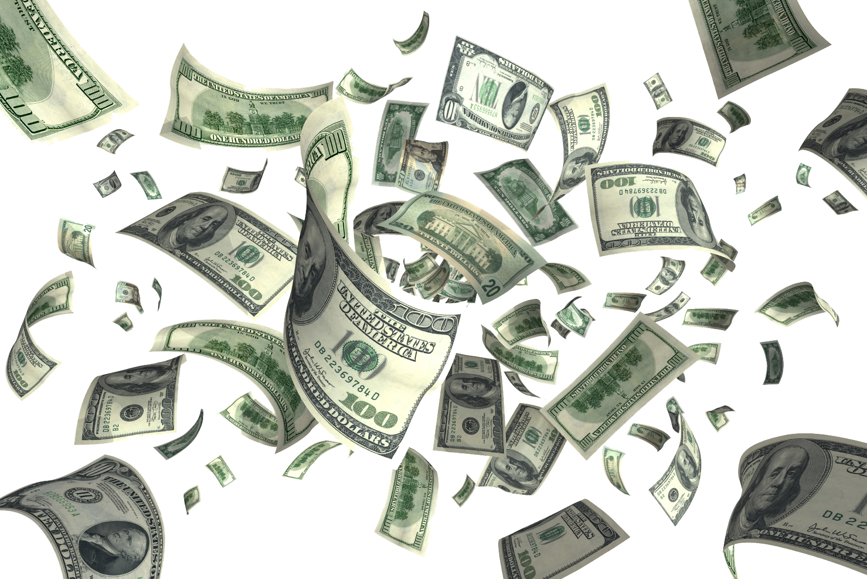 Money Dollars Flying Cash Picture Free Download Image PNG Image