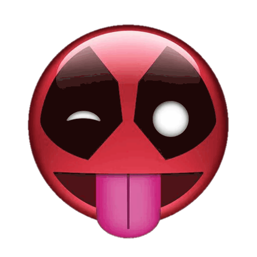 Pink Deadpool Comics Symbol Emoji Marvel PNG Image