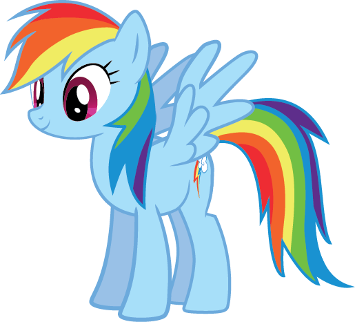 Rainbow Dash Vector Standing Image PNG Image