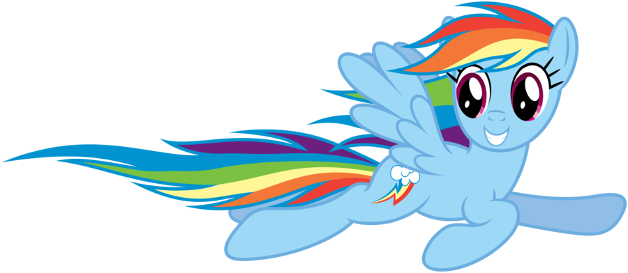 Rainbow Dash Flying File PNG Image