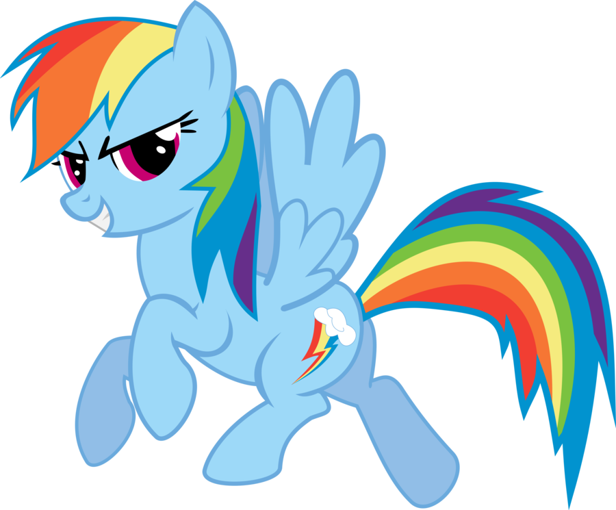 Rainbow Dash Vector Standing File PNG Image
