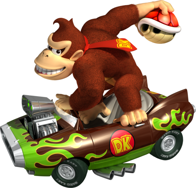 Donkey Toy Kart Car Wii Kong Mario PNG Image