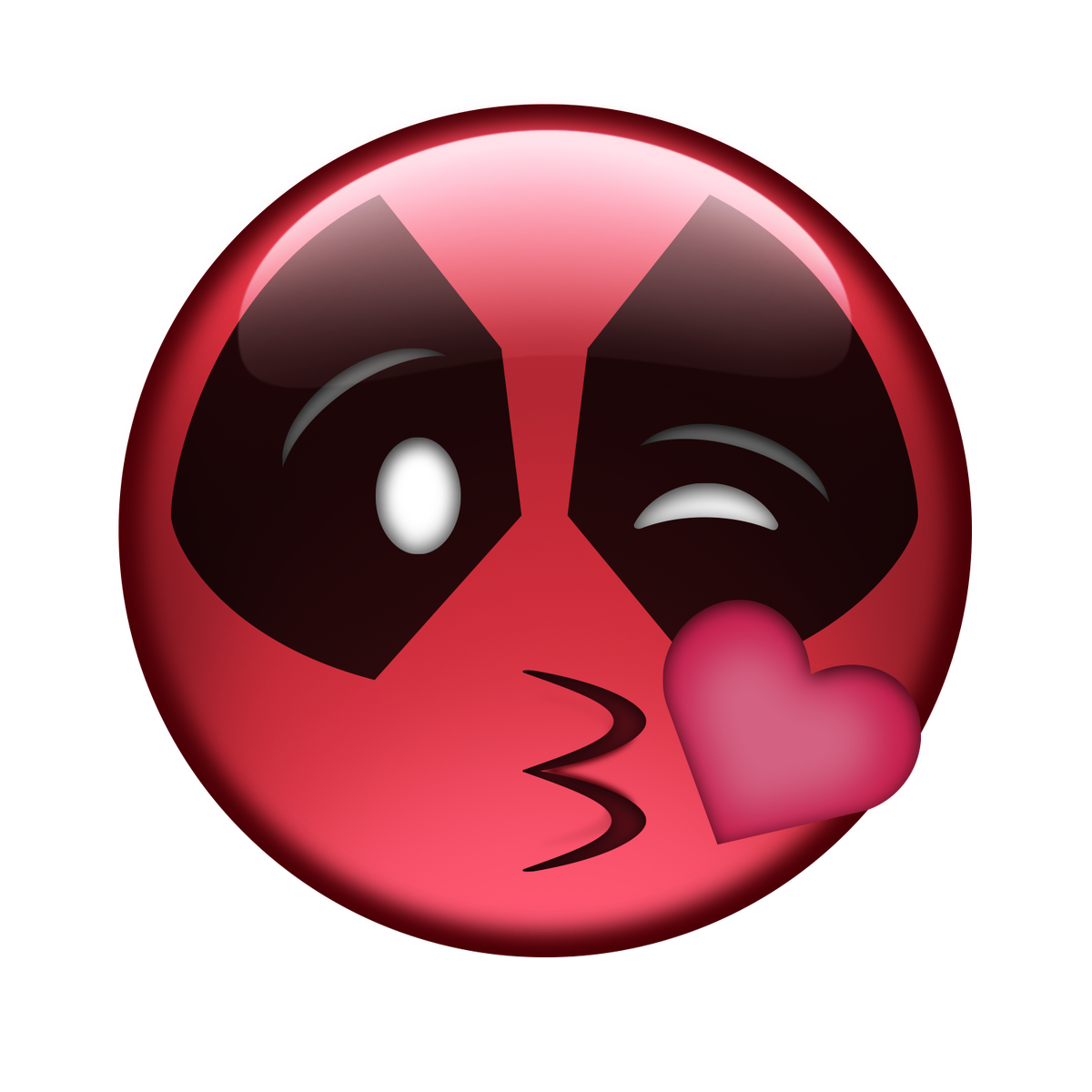 Pink Youtube Deadpool Skull Emoji PNG Image High Quality PNG Image