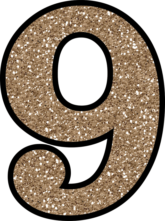 Glitter Number PNG Image High Quality PNG Image