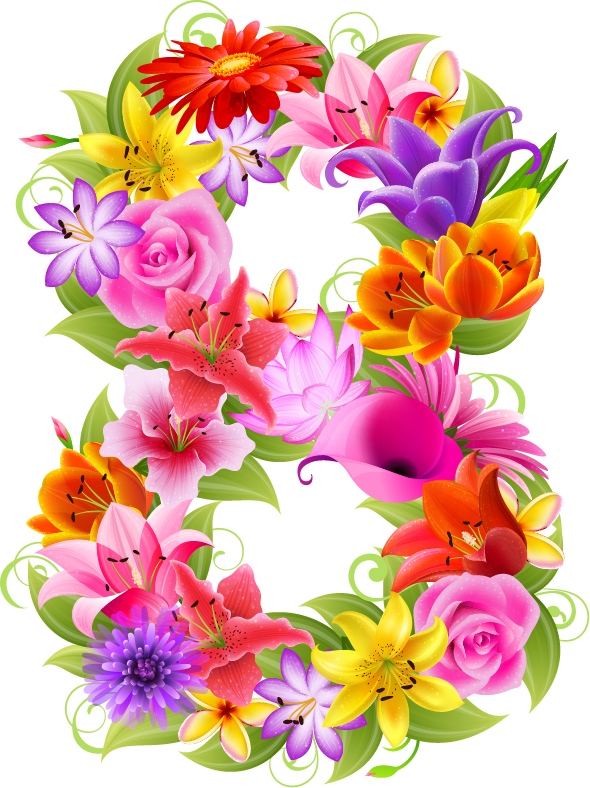 Floral Picture Number Free Download Image PNG Image