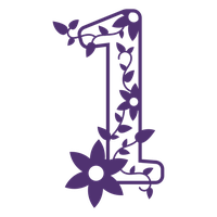 Floral Number Free Transparent Image HQ