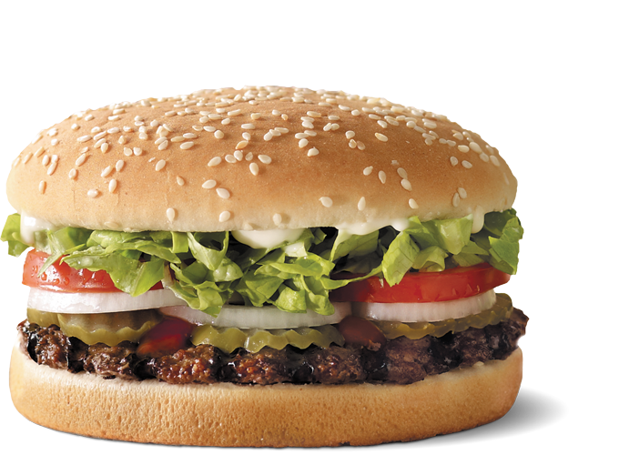 Cuisine Whopper Hamburger King Food Veggie Fast PNG Image