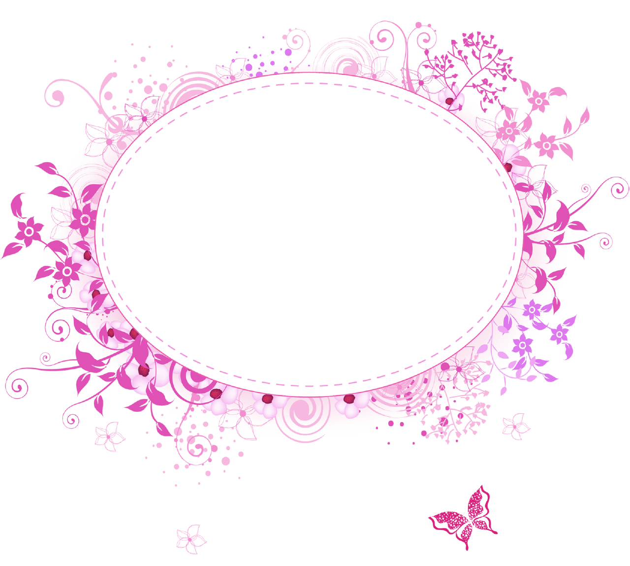 Pink Picture Frame Flower Transparent Free Transparent Image HD PNG Image