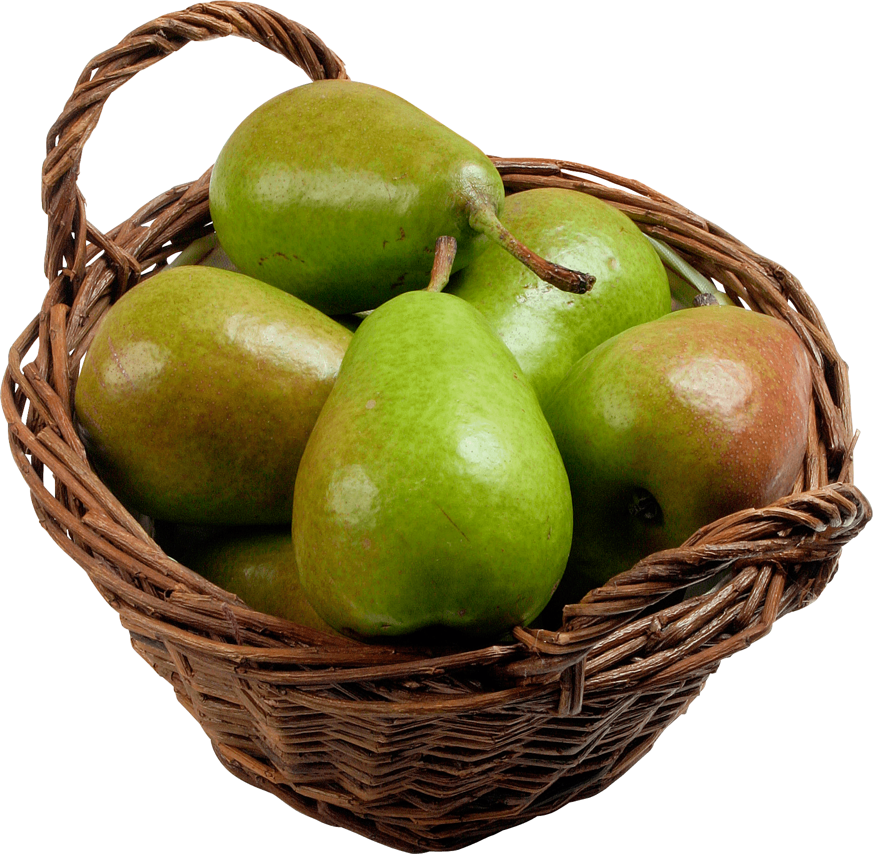 Green Pears In Basket Png Image PNG Image
