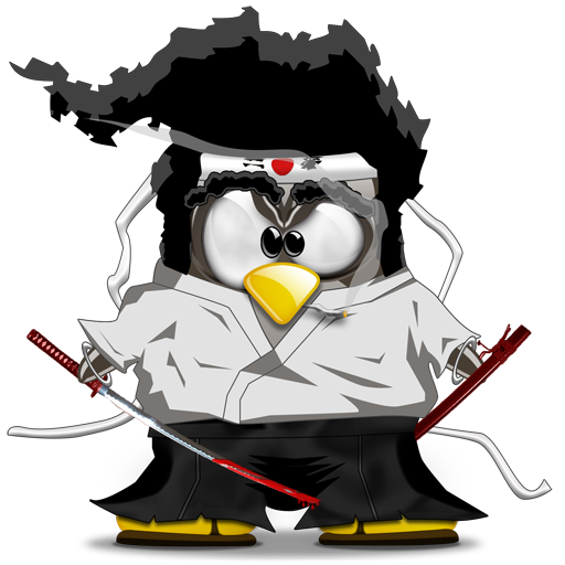 Tux Counter-Strike: Samurai Source Afro Penguin PNG Image
