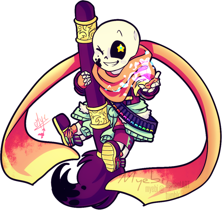 Art Undertale Sticker Character Fictional Ink PNG Image