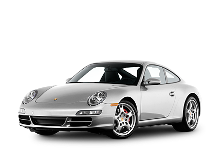Silver Porsche PNG Image