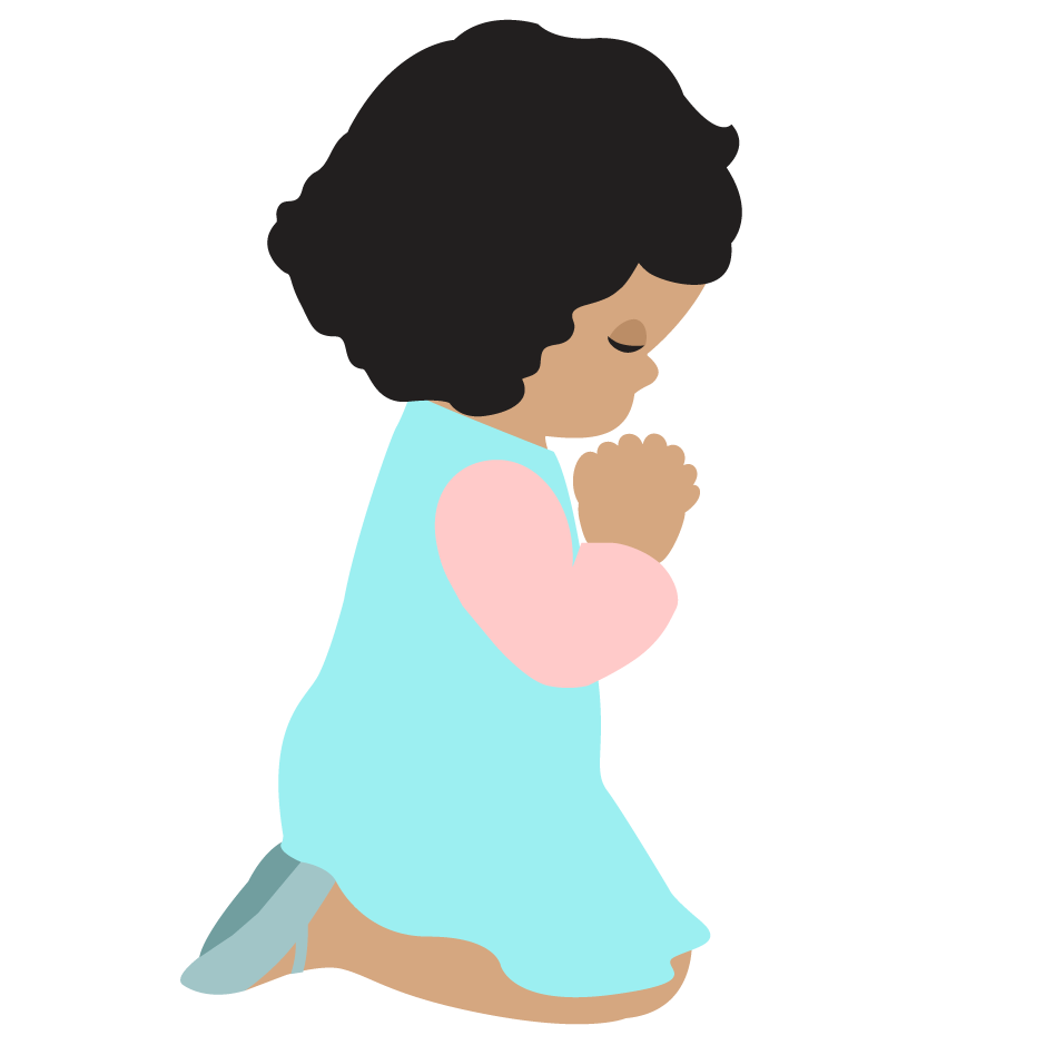 Little Praying Girl Free Transparent Image HQ PNG Image