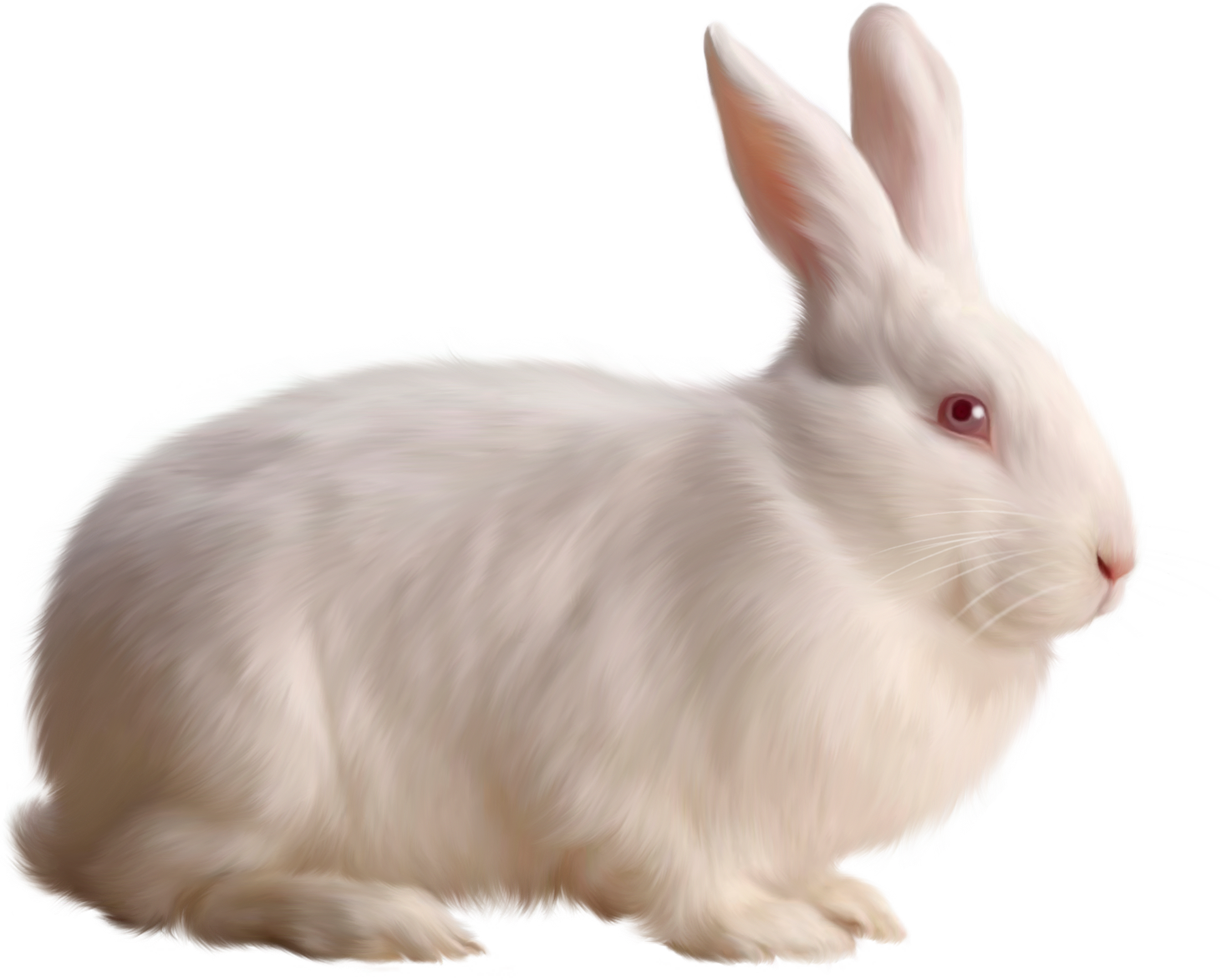 Transparent White Bunny Rabbit PNG Image