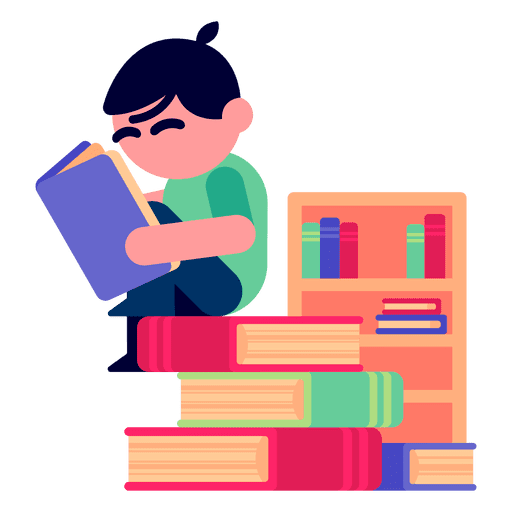 Boy Reading Book PNG Free Photo PNG Image