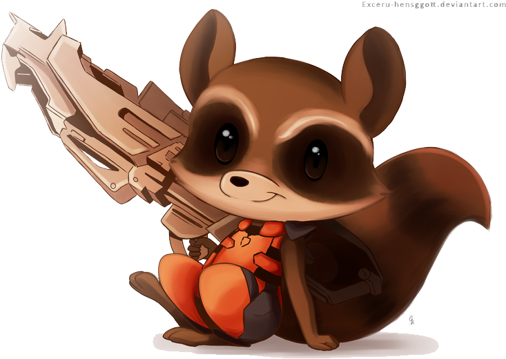 Raccoon Cartoon Rocket PNG Image High Quality PNG Image