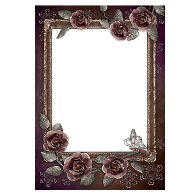 Rose Frame Flower Black Film Free PNG HQ PNG Image
