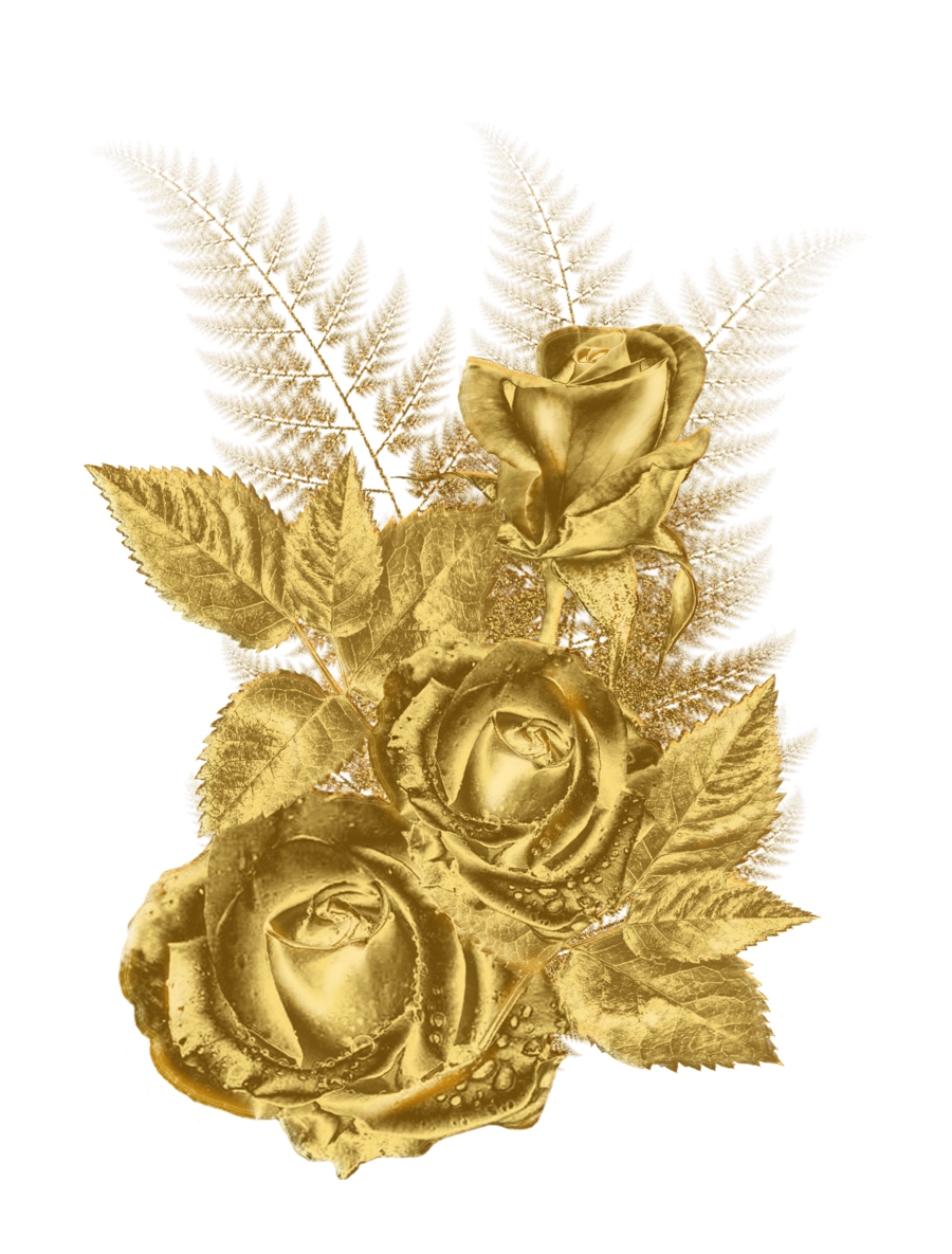 Rose Frame Flower Transparent Gold Download HD PNG PNG Image