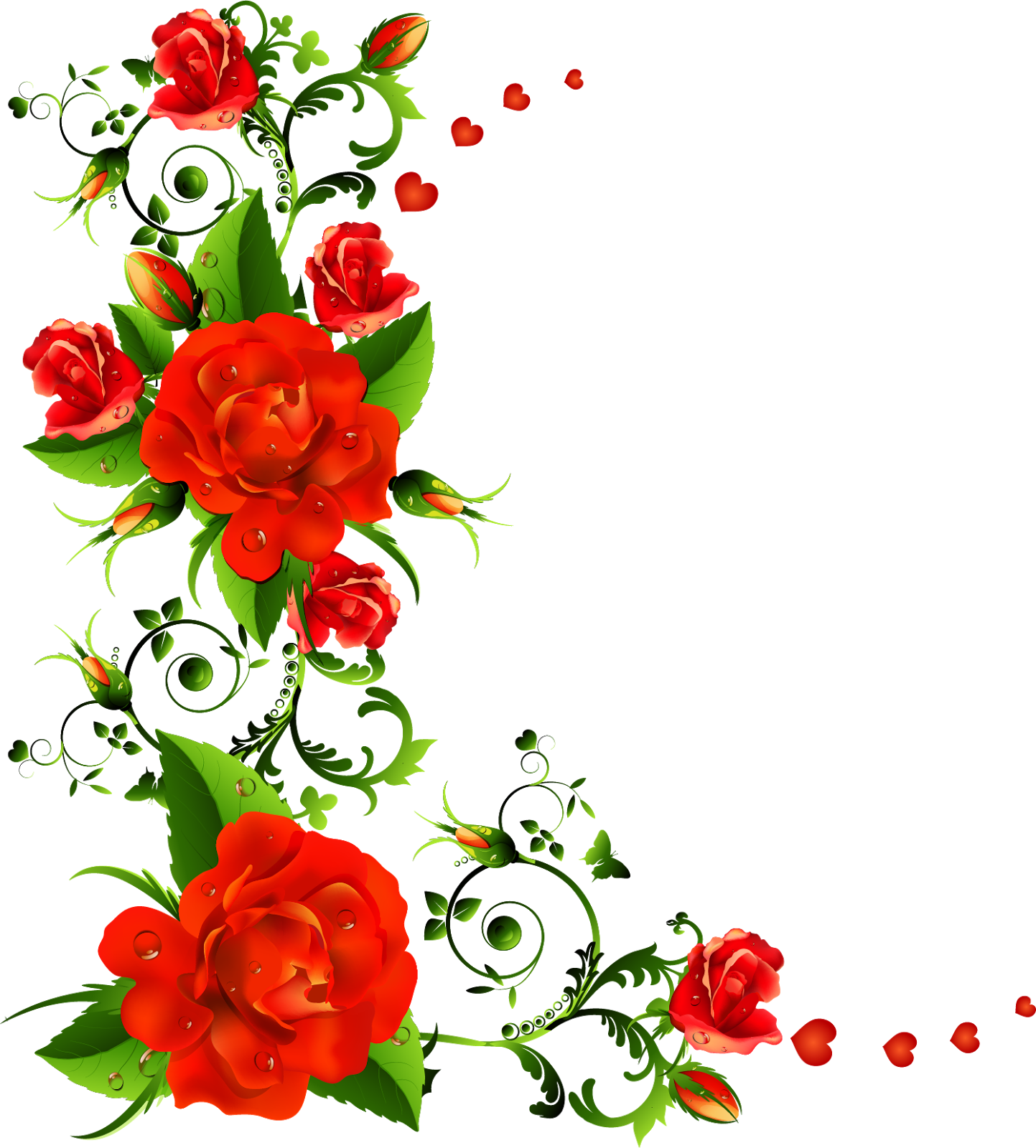 Rose Flower Border Free Download PNG HD PNG Image