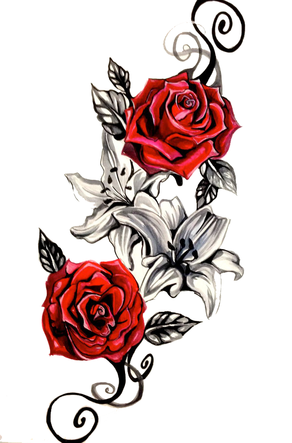 Rose Tattoo Png Clipart PNG Image
