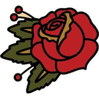 View Line Rose Tattoo Png PNG