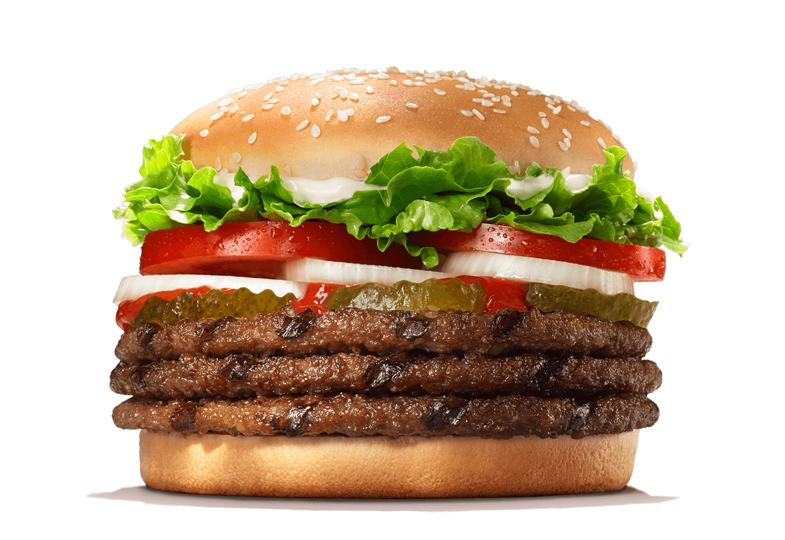 King Whopper Hamburger Big Veggie Burger PNG Image